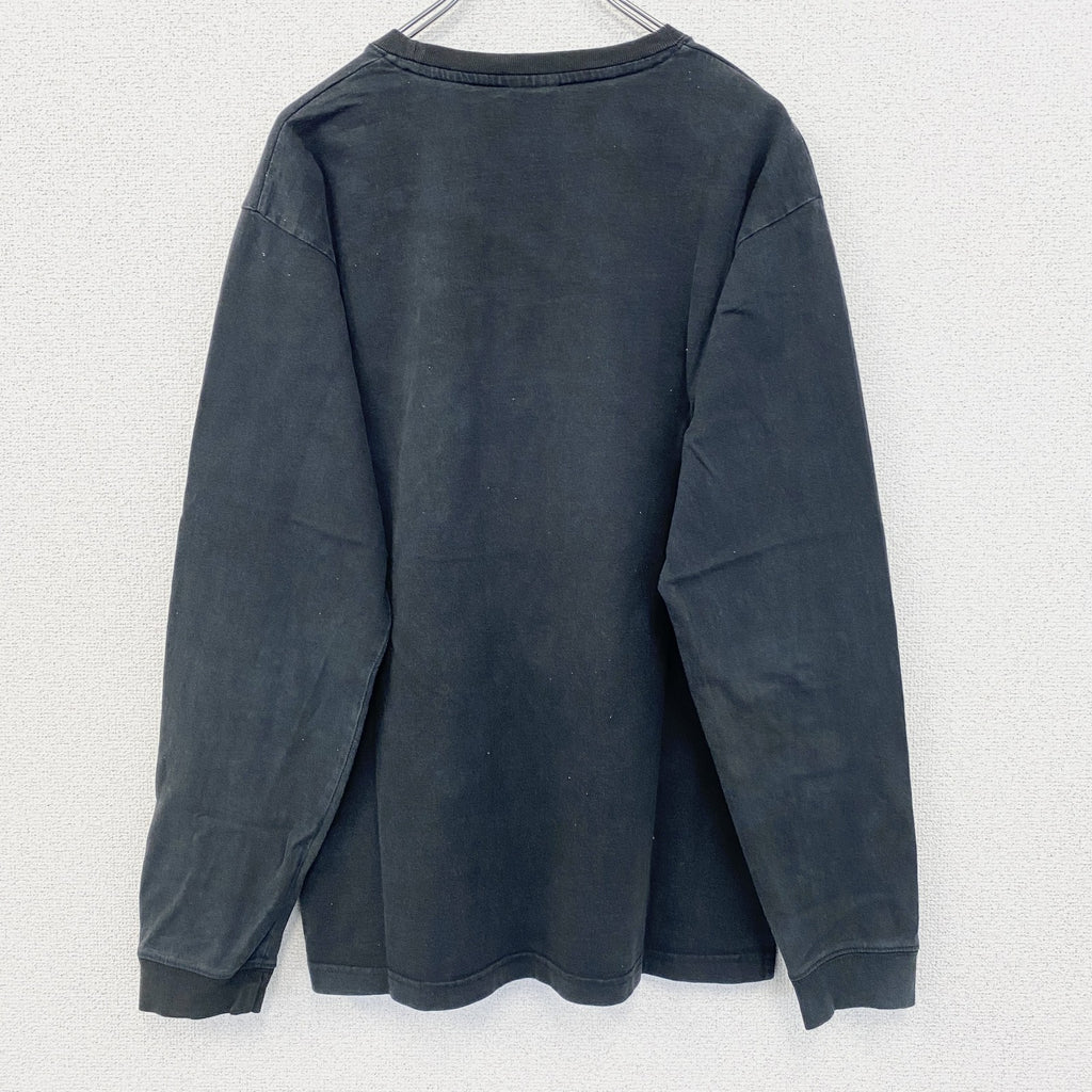 古着 used B ONE SOUL ビー ワン ソウル　長袖デザインTシャツ　ダックデュード　クルーネック　黒　Lサイズ