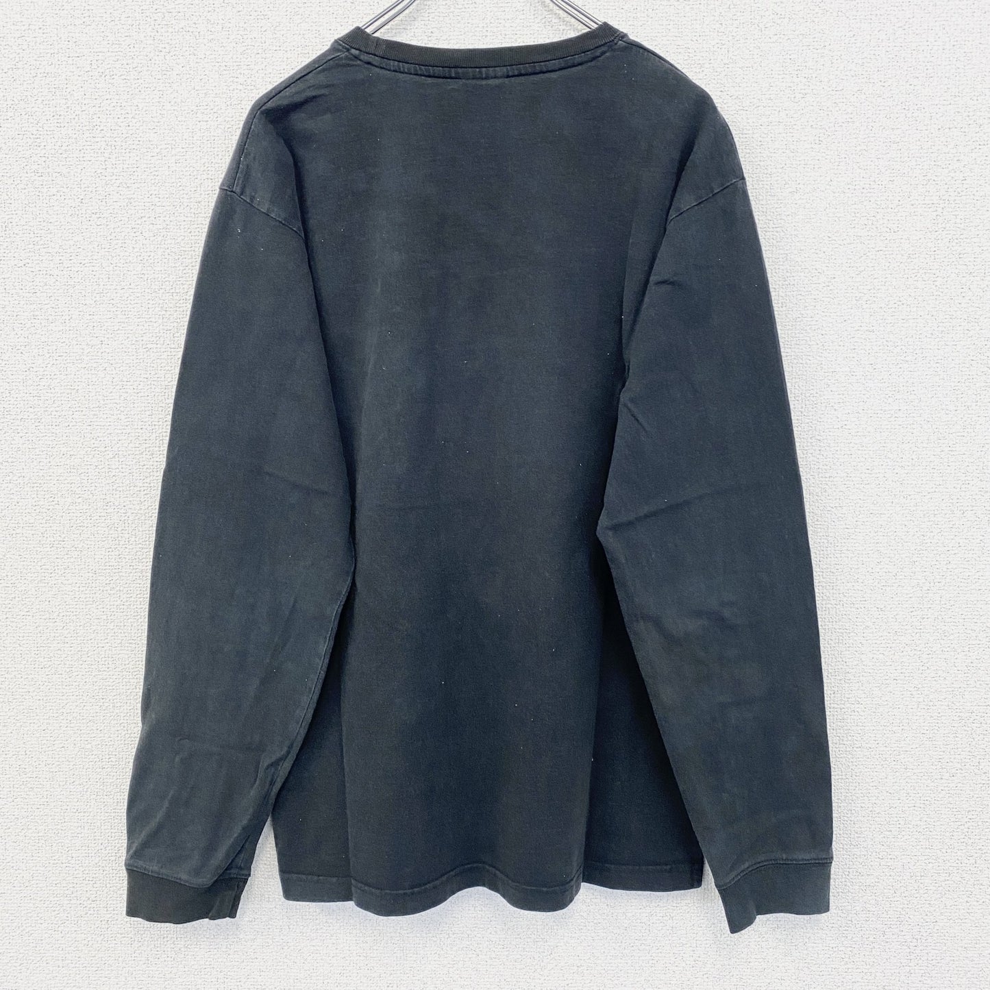 古着 used B ONE SOUL ビー ワン ソウル　長袖デザインTシャツ　ダックデュード　クルーネック　黒　Lサイズ