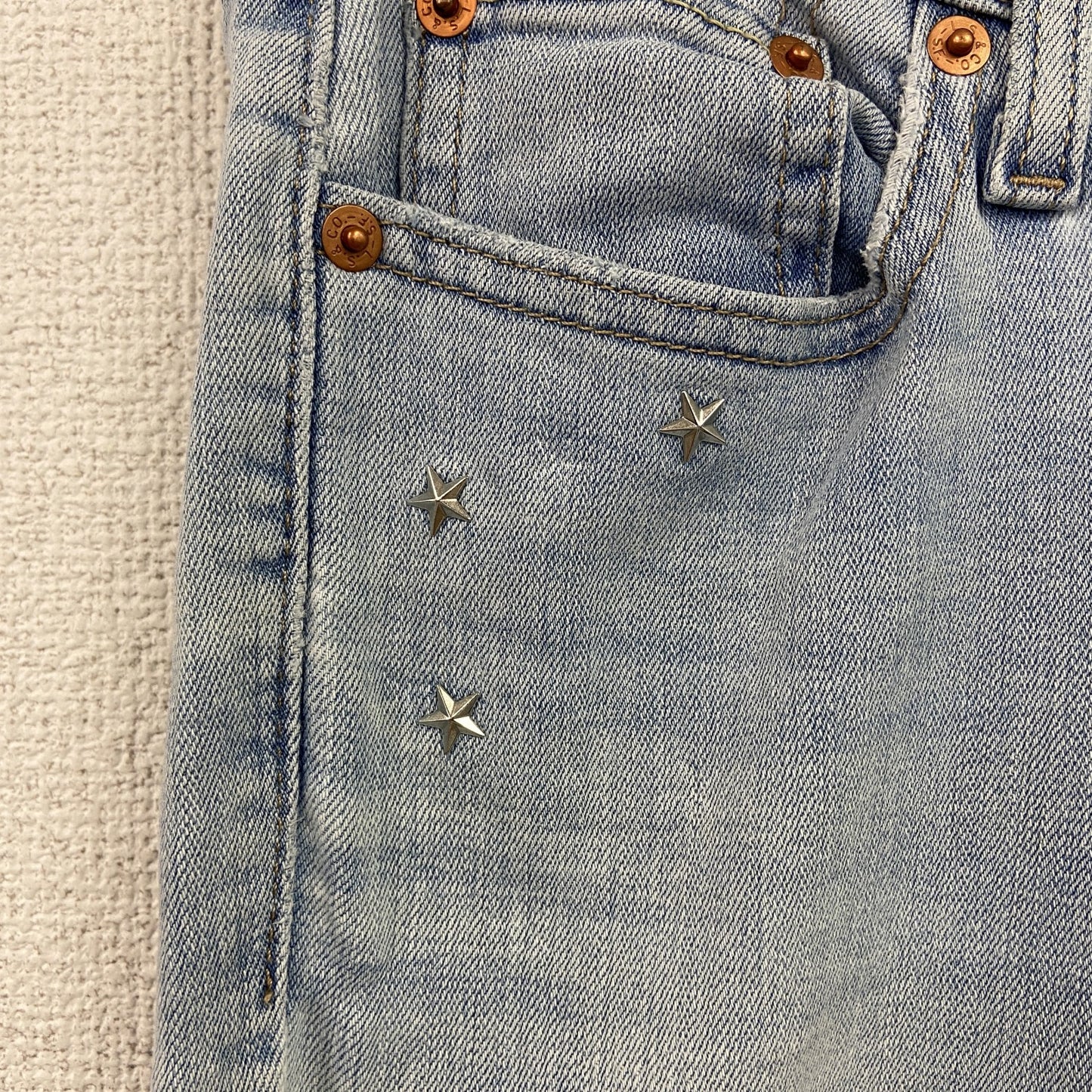 Levi's　リーバイス　デニムパンツ/ジーンズ　ジップフライ　ライトブルー　25サイズ　古着