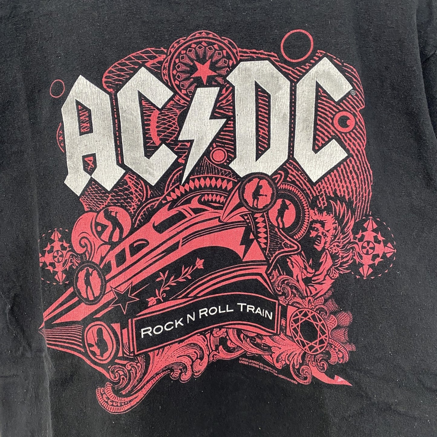 古着 used　Anvil アンヴィル　半袖バンドTシャツ　AC/DC　ツアーT　Petiteサイズ　クルーネック　黒　Lサイズ