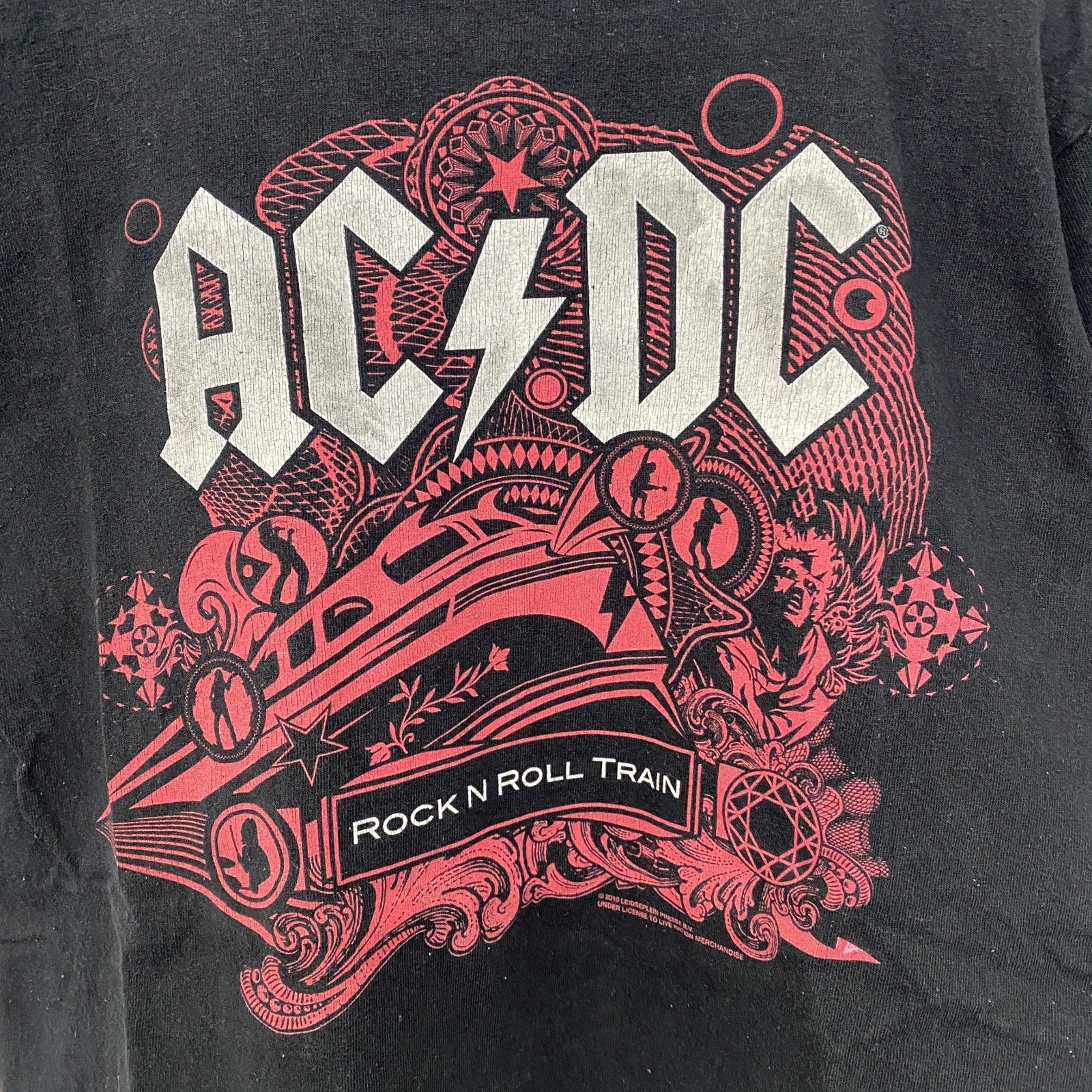 古着 used　Anvil アンヴィル　半袖バンドTシャツ　AC/DC　ツアーT　Petiteサイズ　クルーネック　黒　Lサイズ