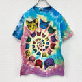 FRUIT OF THE LOOM　半袖プリントTシャツ　Grateful Dead　グレイトフル・デッド　パロディT　猫　タイダイ　Mサイズ