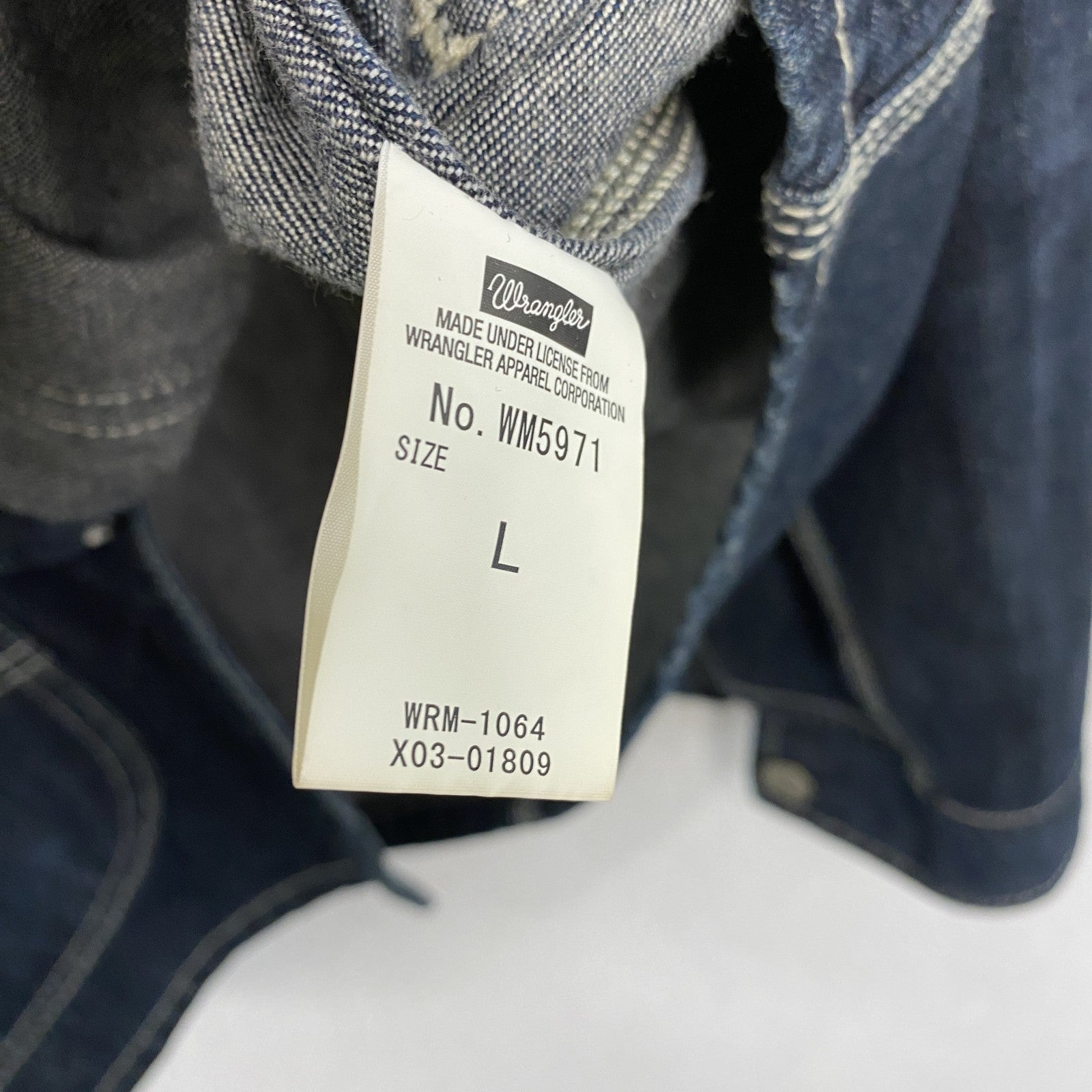 Wrangler　ラングラー　デニムジャケット/Gジャン　カバーオール　4つポケット　フラップポケット　インディゴ　Lサイズ