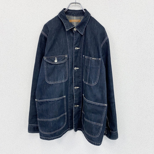 Wrangler　ラングラー　デニムジャケット/Gジャン　カバーオール　4つポケット　フラップポケット　インディゴ　Lサイズ