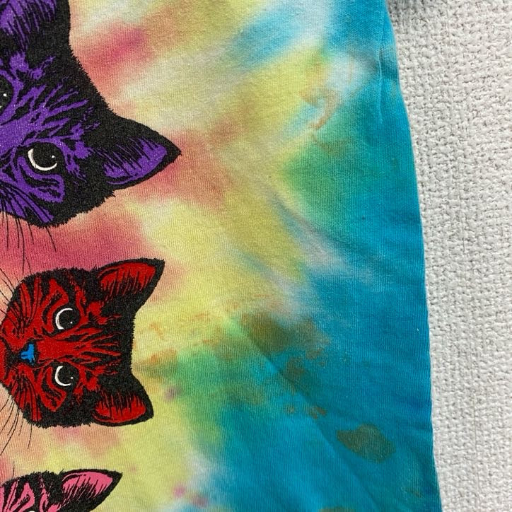 FRUIT OF THE LOOM　半袖プリントTシャツ　Grateful Dead　グレイトフル・デッド　パロディT　猫　タイダイ　Mサイズ