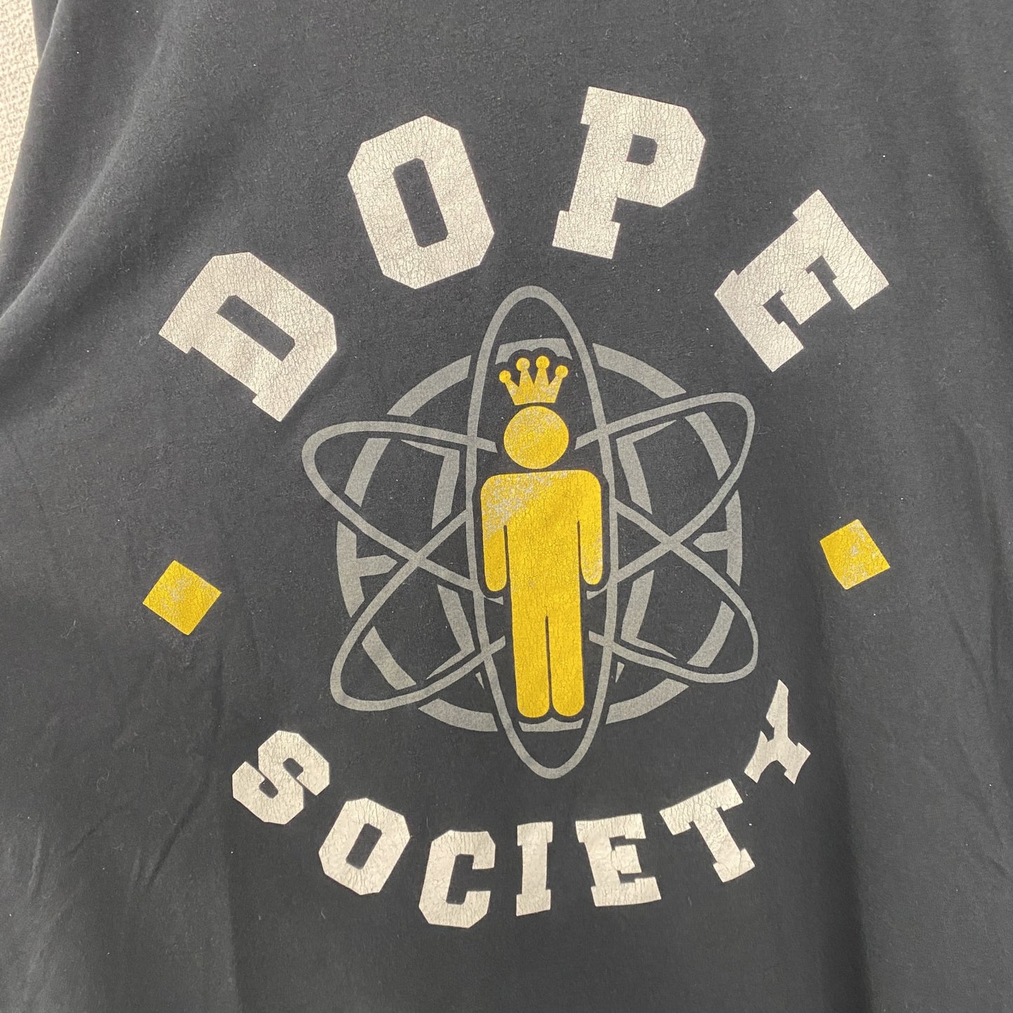 古着 used　Kush Friendly　半袖デザインTシャツ　DOPE SOCIETY　クルーネック　黒　ブラック　Lサイズ
