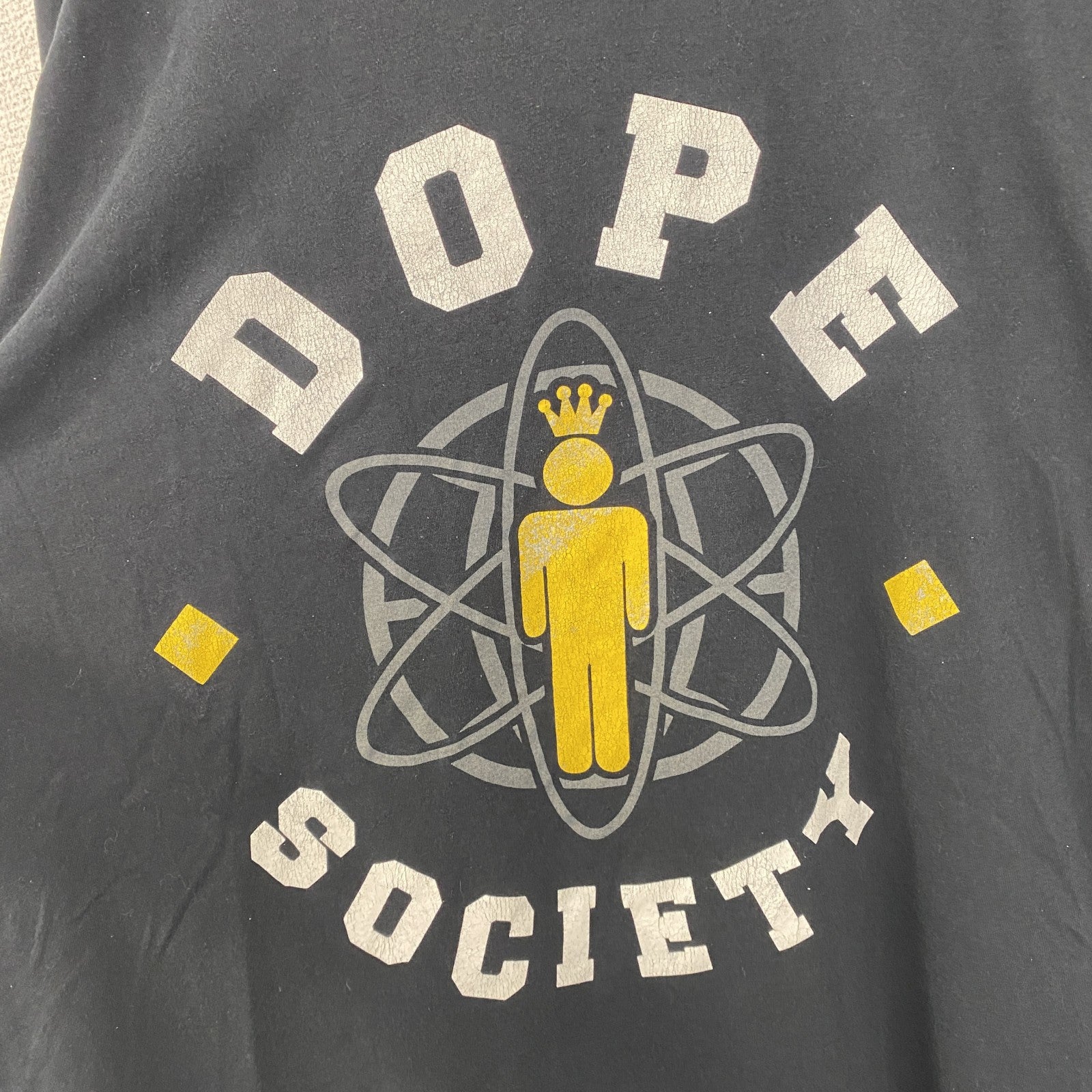 古着 used　Kush Friendly　半袖デザインTシャツ　DOPE SOCIETY　クルーネック　黒　ブラック　Lサイズ