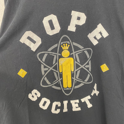 古着 used　Kush Friendly　半袖デザインTシャツ　DOPE SOCIETY　クルーネック　黒　ブラック　Lサイズ