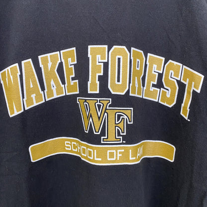 古着 used　Champion　チャンピオン　半袖カレッジプリントTシャツ　ウェイクフォレスト大学　黒　ブラック　Mサイズ