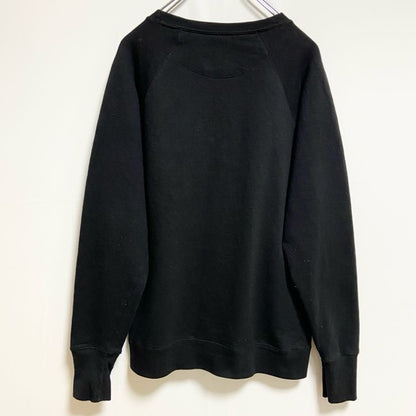 Champion　チャンピオン　スウェット/トレーナー　ラグランスリーブ　前V　刺繍ロゴ　ワンポイント　現行　黒　ブラック　Lサイズ