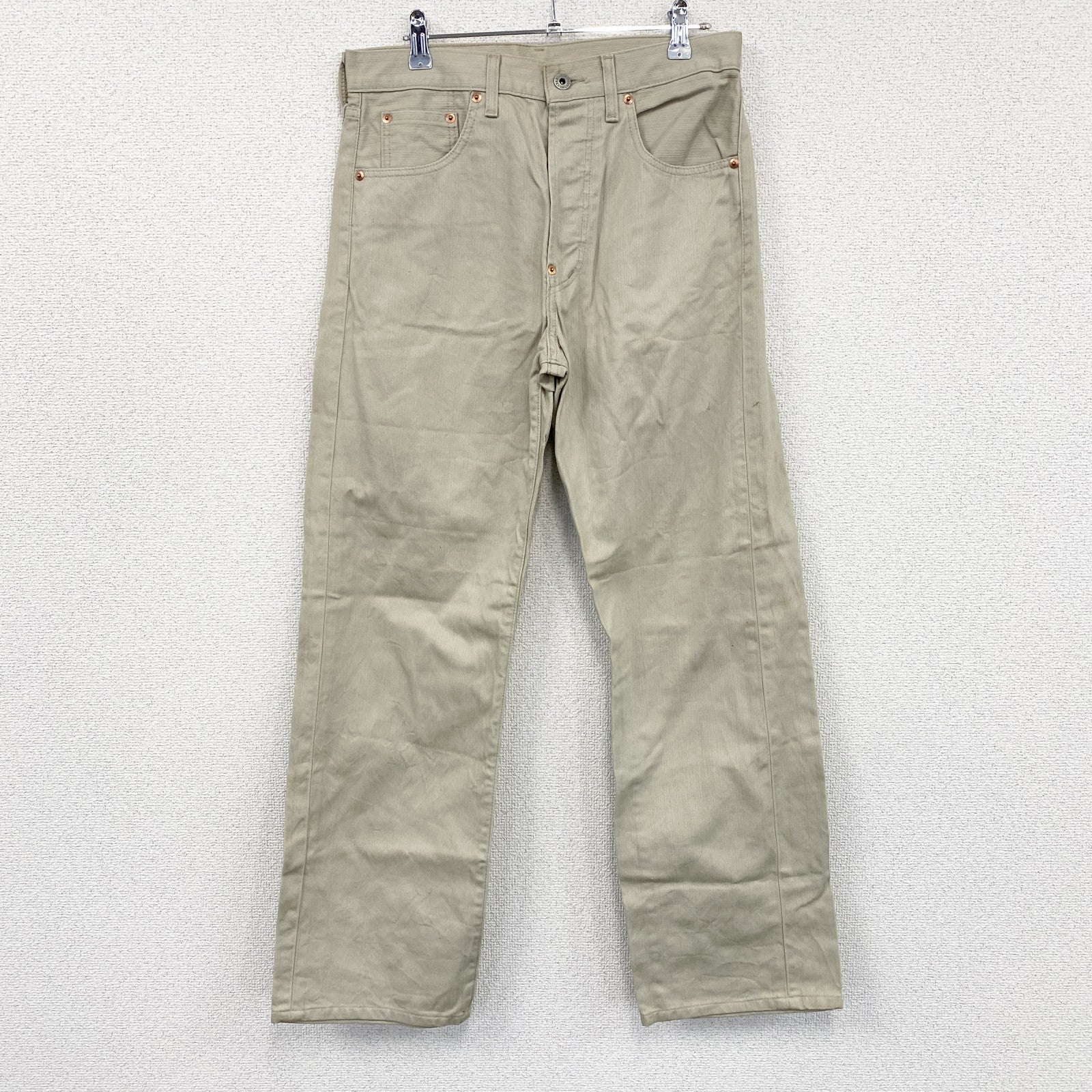 Levi’s　リーバイス　702-11　ピケパンツ　ボタンフライ　シンチバック　ベージュ　W32サイ