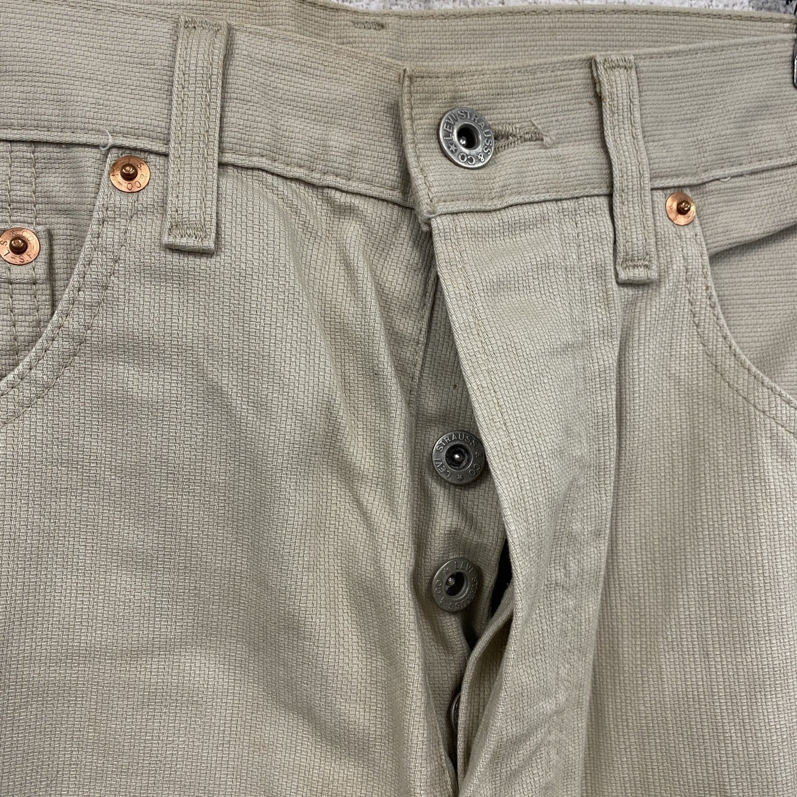 Levi’s　リーバイス　702-11　ピケパンツ　ボタンフライ　シンチバック　ベージュ　W32サイ