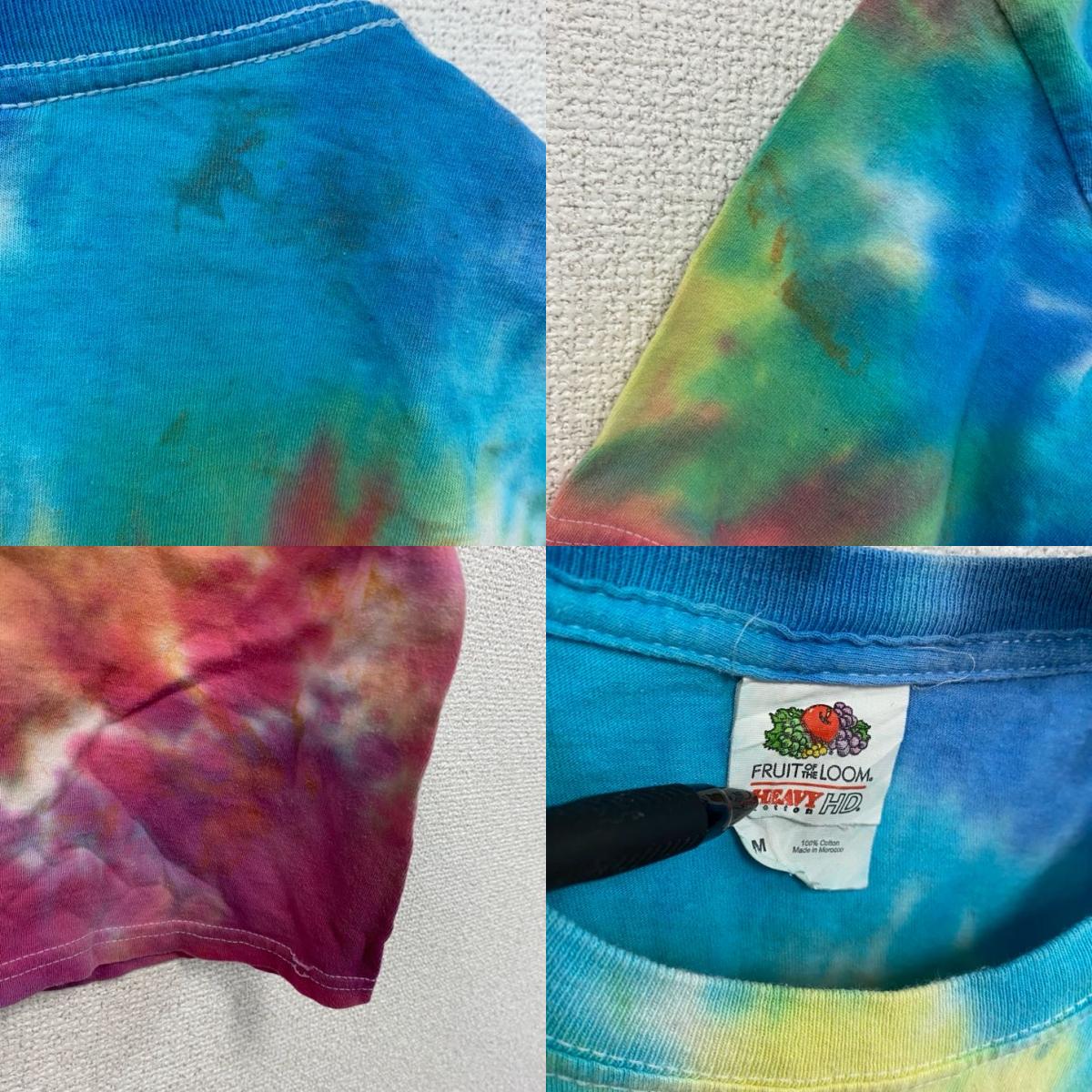 FRUIT OF THE LOOM　半袖プリントTシャツ　Grateful Dead　グレイトフル・デッド　パロディT　猫　タイダイ　Mサイズ