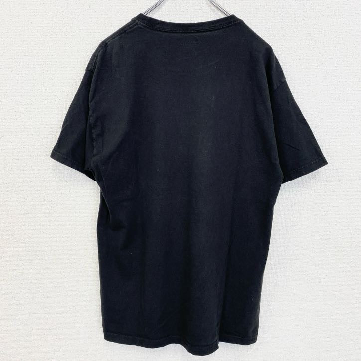 古着 used　Champion　チャンピオン　半袖クルーネックプリントTシャツ　BLACK＆GOLD　バスケ　黒　Mサイズ