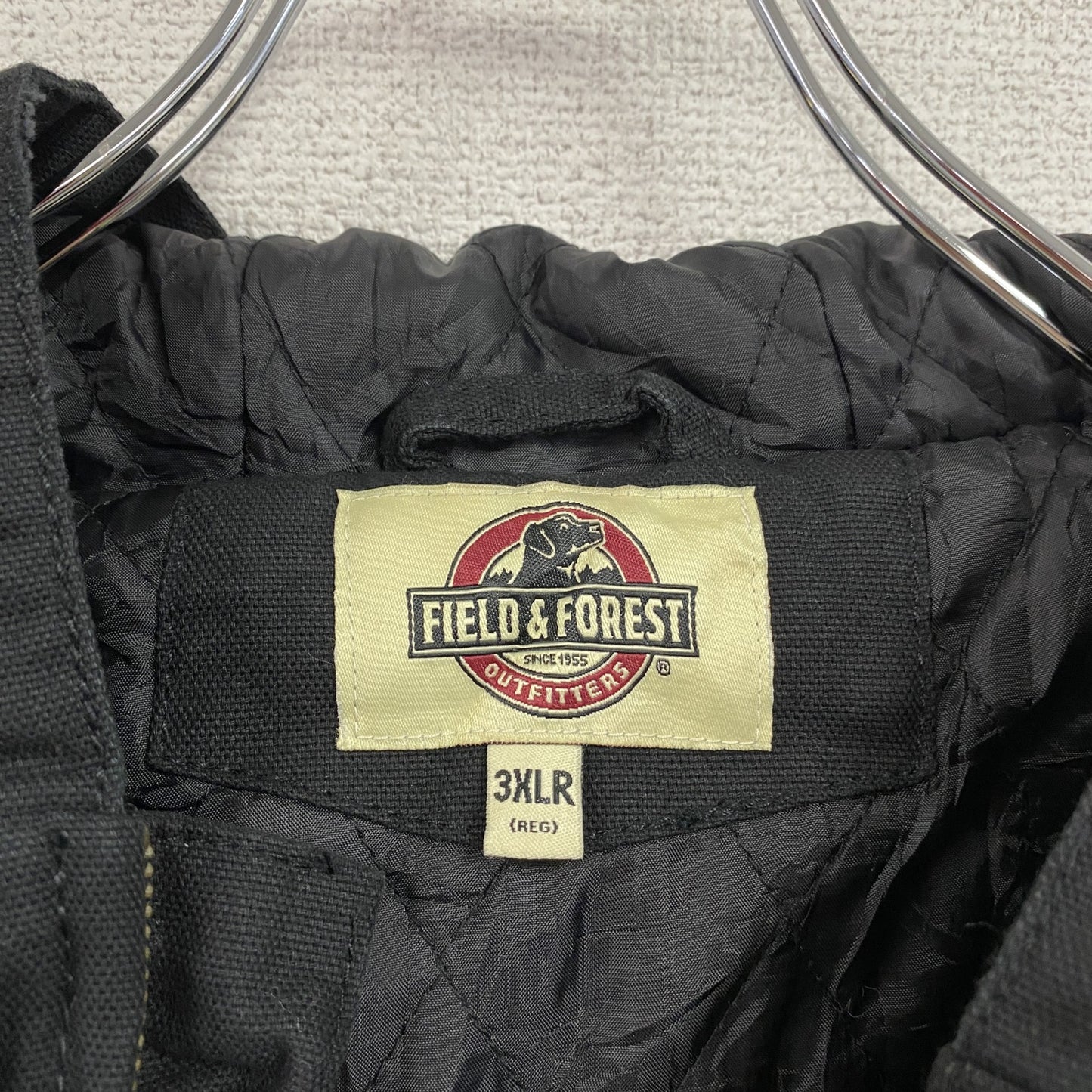 FIELD&FOREST　フルジップダックパーカー　アクティブジャケットタイプ　黒　ブラック　3XLサイズ