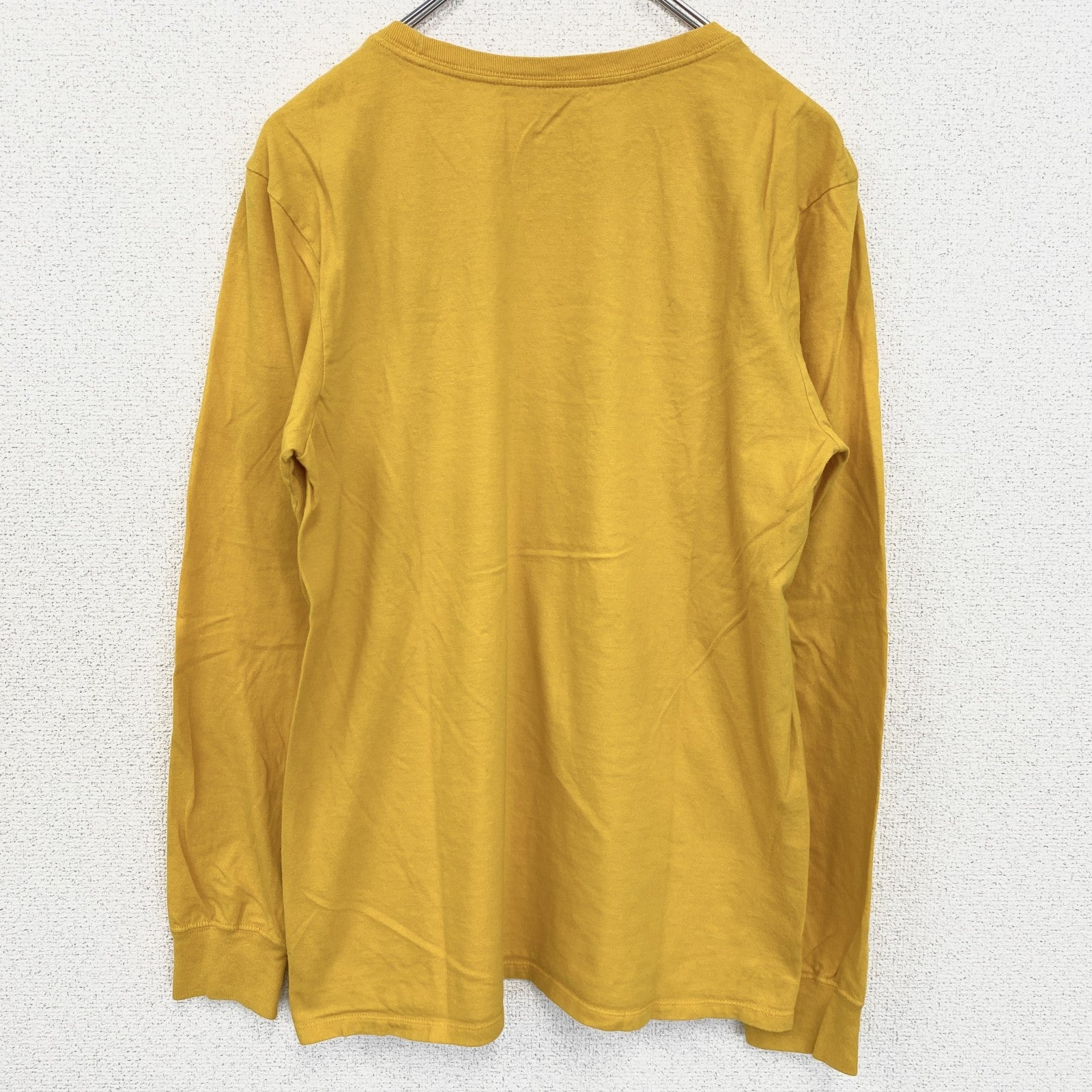 古着 used　THE NIKE TEE　ナイキ　長袖クルーネックプリントTシャツ　ロンT　UCO BRONCHOS　黄色　