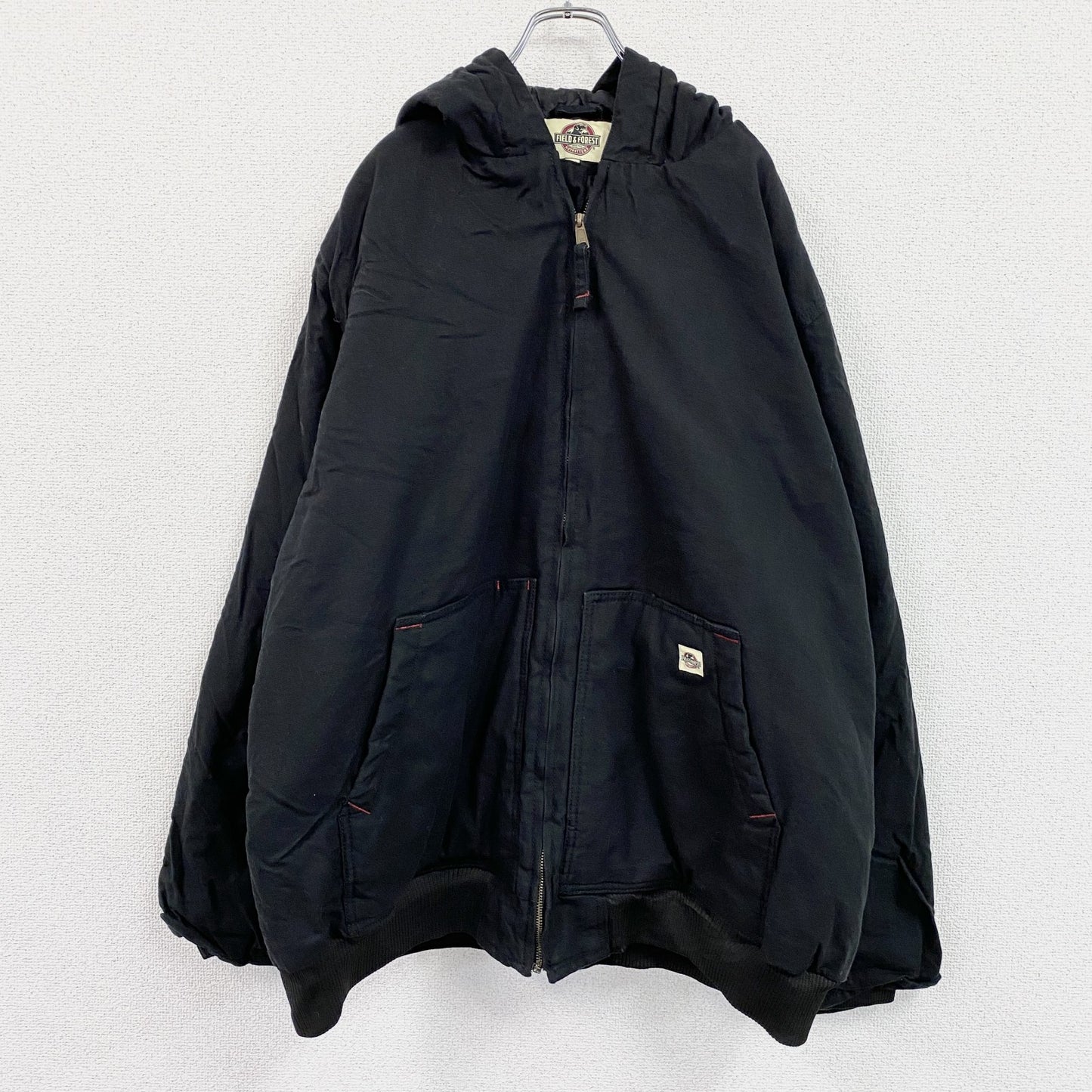 FIELD&FOREST　フルジップダックパーカー　アクティブジャケットタイプ　黒　ブラック　3XLサイズ