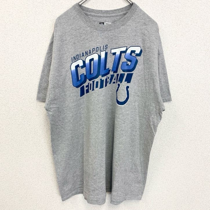古着 used　NFL　TEAM APPAREL　半袖プリントTシャツ　インディアナポリスコルツ　フットボール　グレー　XLサイズ