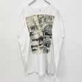 TANTUM O.N.　半袖プリントデザインTシャツ　ヴィンテージ風フォト　クルーネック　白　ホワイト