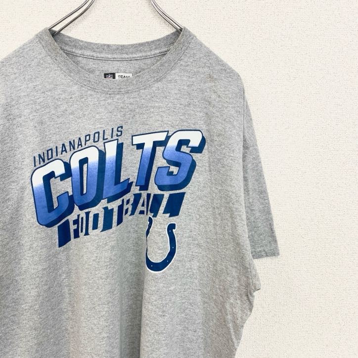 古着 used　NFL　TEAM APPAREL　半袖プリントTシャツ　インディアナポリスコルツ　フットボール　グレー　XLサイズ