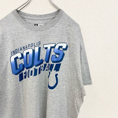古着 used　NFL　TEAM APPAREL　半袖プリントTシャツ　インディアナポリスコルツ　フットボール　グレー　XLサイズ