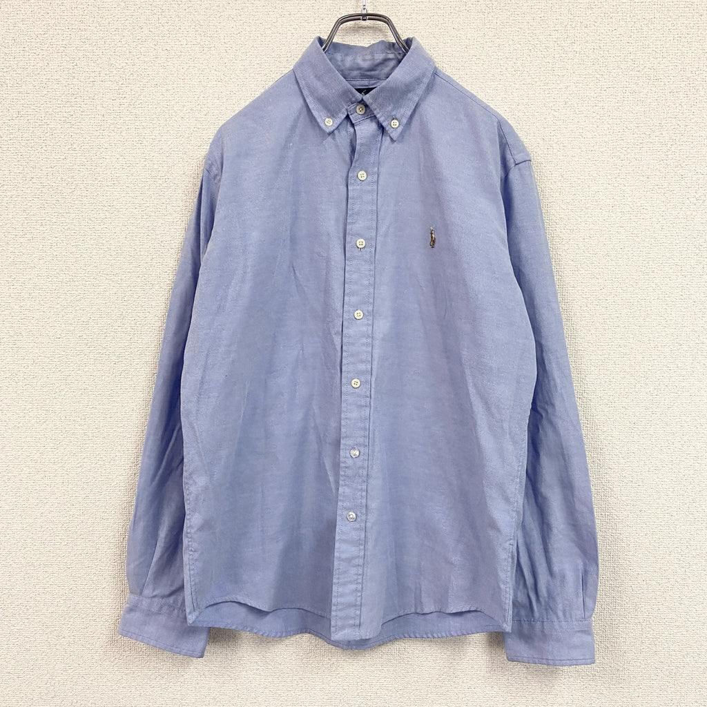 Ralph Lauren　ラルフローレン　長袖ボタンダウンシャツ　オクスフォード　青　ブルー　Lサイズ