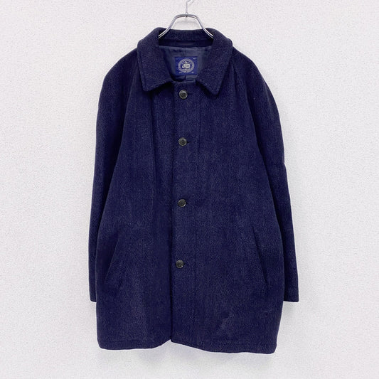 ～90s　J.PRESS　ジェイプレス　カシミア混ウールステンカラーコート　バルマカーンコート　ヴィンテージ　XLサイズ