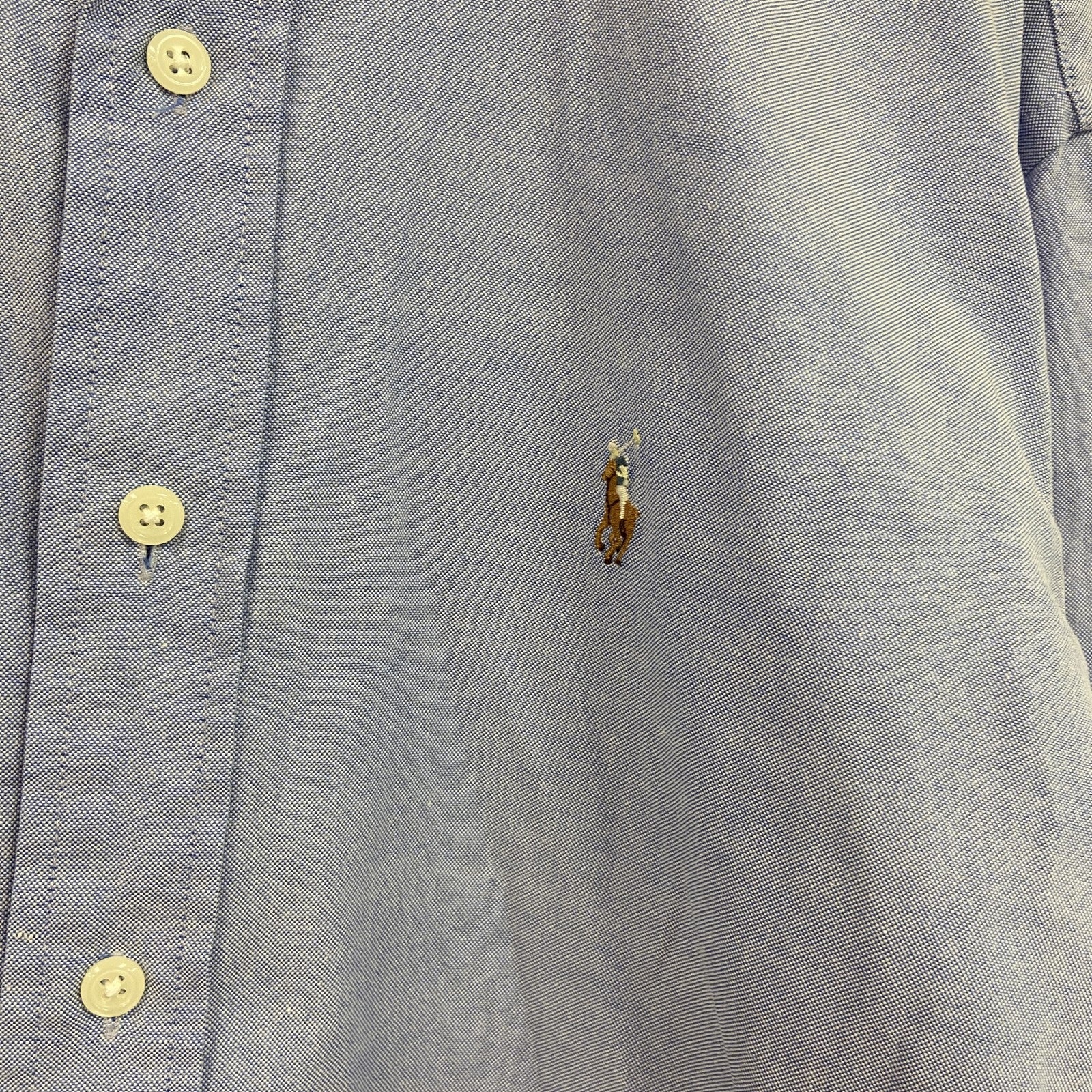 Ralph Lauren　ラルフローレン　長袖ボタンダウンシャツ　オクスフォード　青　ブルー　Lサイズ