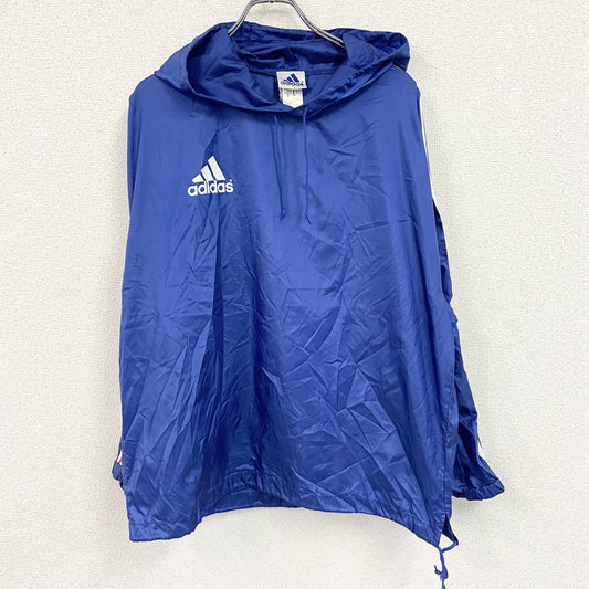 adidas　アディダス　ナイロンパーカー/フーディー　青　ブルー　Lサイズ