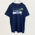 古着 used　NFL　TEAM APPAREL　半袖プリントTシャツ　シアトルシーホークス　フットボール　ネイビー　Mサイズ