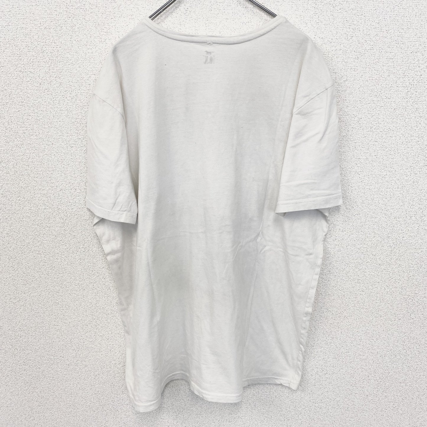 TANTUM O.N.　半袖プリントデザインTシャツ　ヴィンテージ風フォト　クルーネック　白　ホワイト