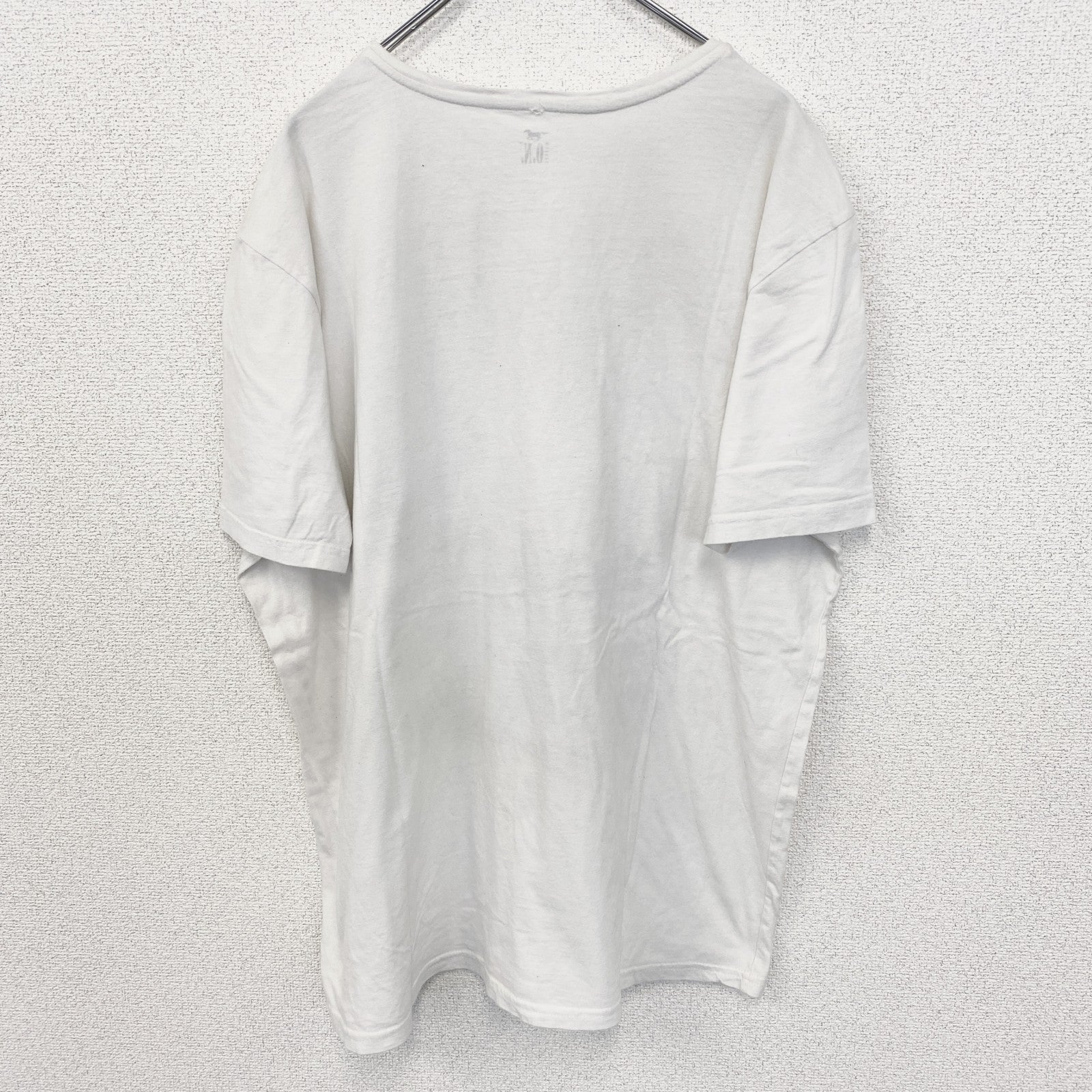 TANTUM O.N.　半袖プリントデザインTシャツ　ヴィンテージ風フォト　クルーネック　白　ホワイト