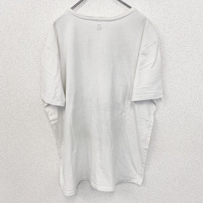 TANTUM O.N.　半袖プリントデザインTシャツ　ヴィンテージ風フォト　クルーネック　白　ホワイト