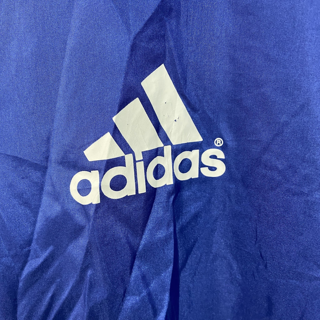 adidas　アディダス　ナイロンパーカー/フーディー　青　ブルー　Lサイズ