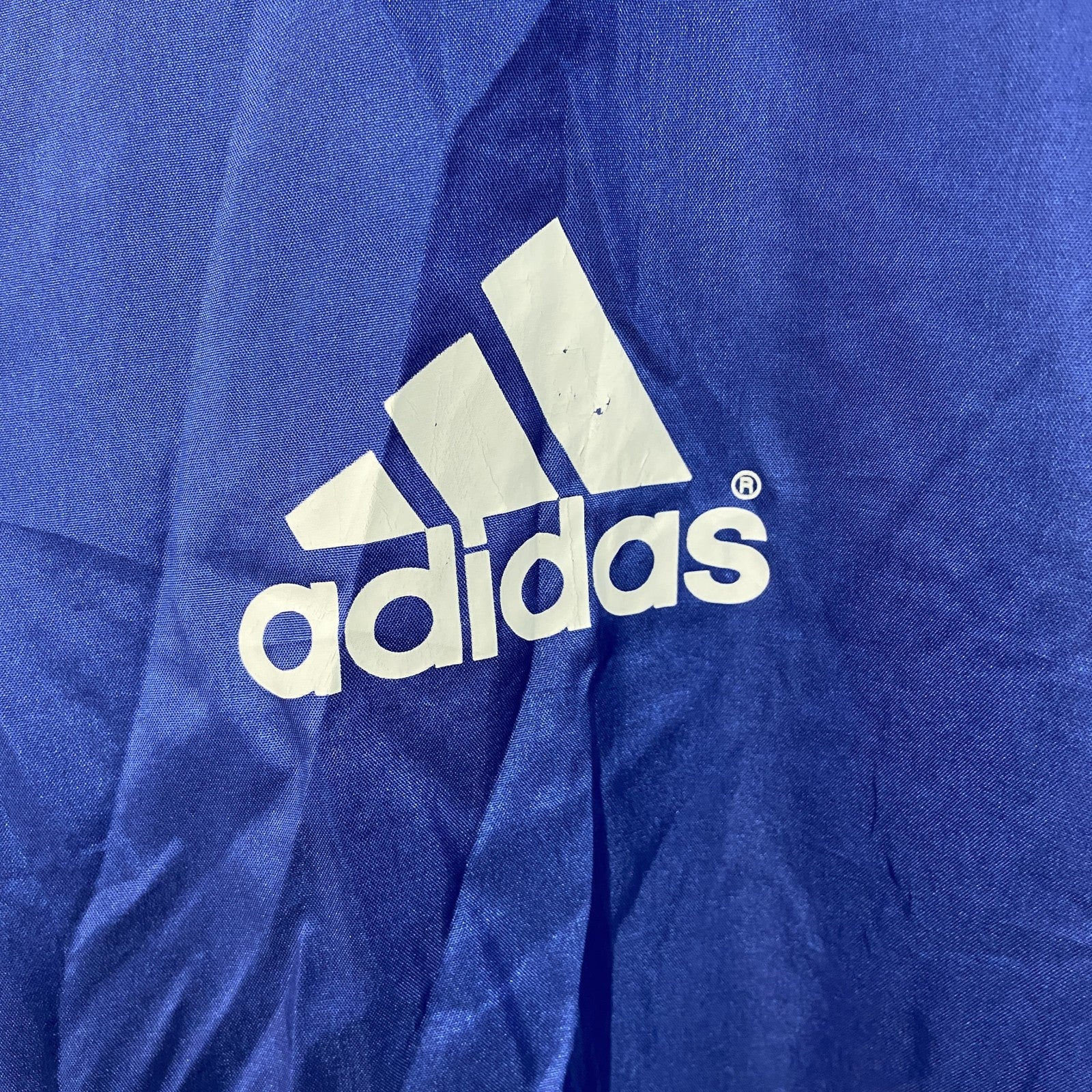 adidas　アディダス　ナイロンパーカー/フーディー　青　ブルー　Lサイズ