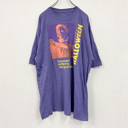 HALLOWEEN　ハロウィン　半袖プリントTシャツ　紫　パープル　2XLサイズ