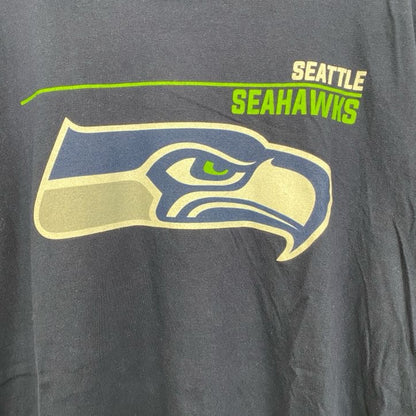 古着 used　NFL　TEAM APPAREL　半袖プリントTシャツ　シアトルシーホークス　フットボール　ネイビー　Mサイズ