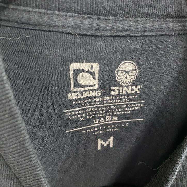 MOJANG×J!NX　Minecraft　マインクラフト　半袖プリントTシャツ　元素記号　黒　ブラック　Mサイズ