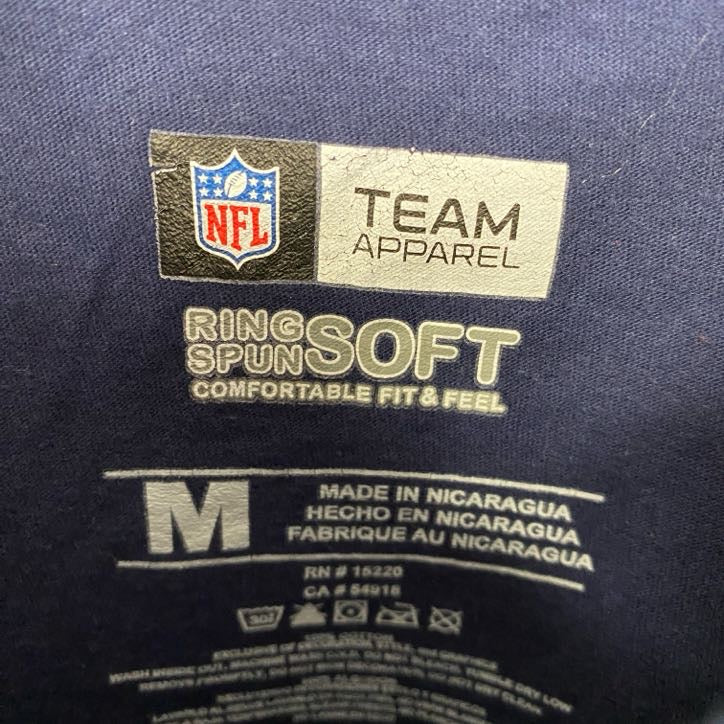 古着 used　NFL　TEAM APPAREL　半袖プリントTシャツ　シアトルシーホークス　フットボール　ネイビー　Mサイズ