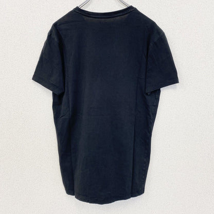 古着 used　LACOSTE ラコステ　半袖ワンポイントロゴTシャツ　クルーネック　シンプルデザイン　ノームコア　黒　Sサイズ