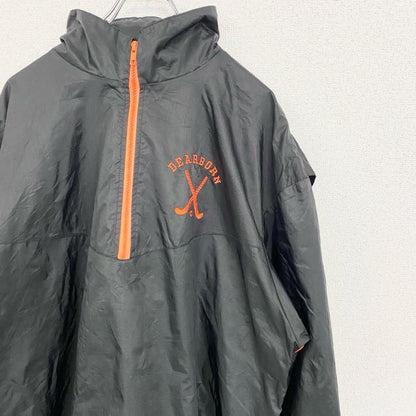 古着 used　BOATHOUSE　長袖ハーフジップ刺繍ナイロンジャケット　FIELDHOCKEY　ビッグシルエット　XLサイズ