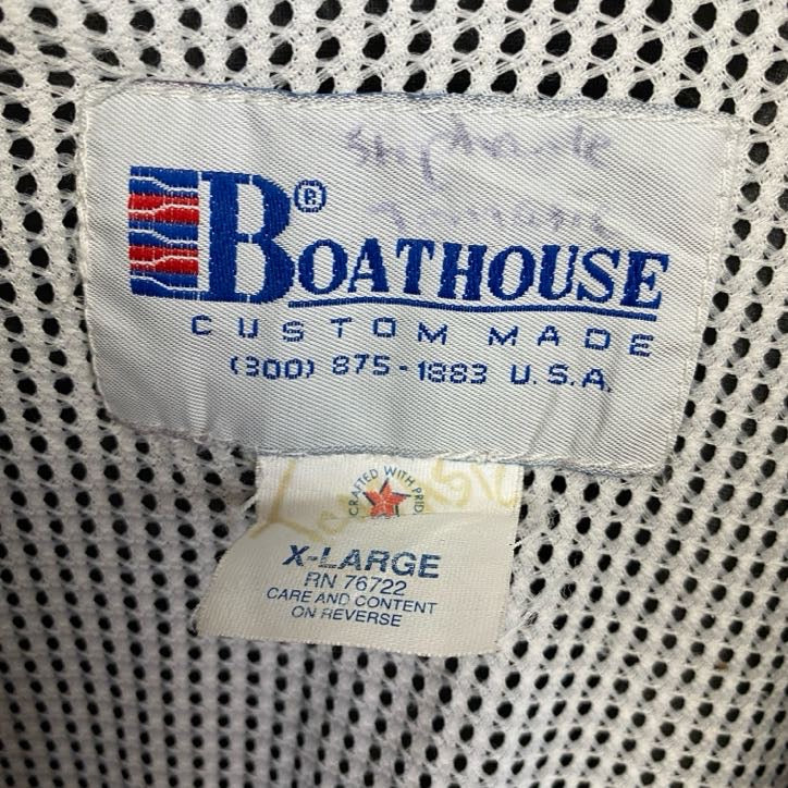 古着 used　BOATHOUSE　長袖ハーフジップ刺繍ナイロンジャケット　FIELDHOCKEY　ビッグシルエット　XLサイズ