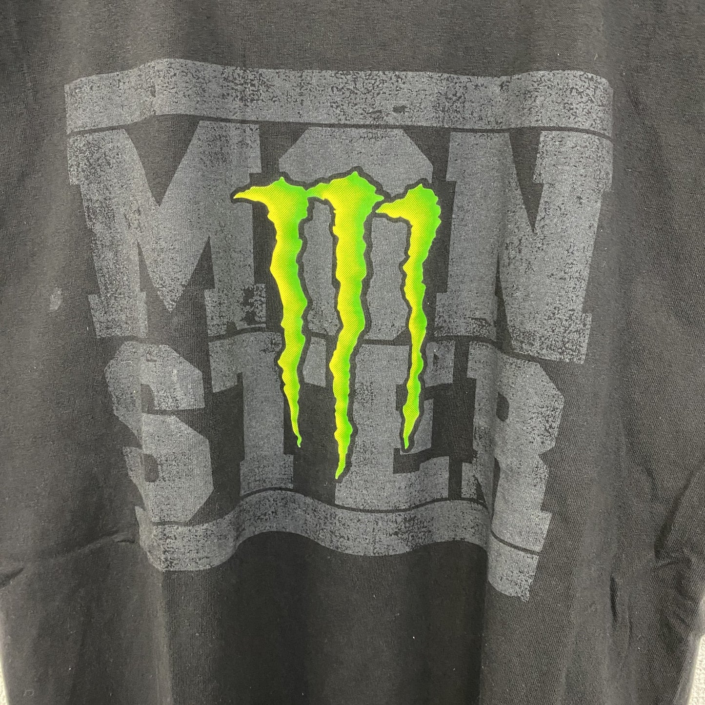 古着 used　OND　オーエヌディー　半袖プリントTシャツ　モンスターエナジー　モンエナ　クルーネック　黒　ブラック　Lサイズ