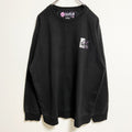 古着 used　QUIKSILVER クイックシルバー　長袖ワンポイントスウェット　トレーナー　バックプリント　黒　XLサイズ