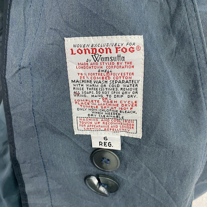 LONDON FOG　ロンドンフォグ　ダブルトレンチコート　青　スモーキーブルー　6サイズ