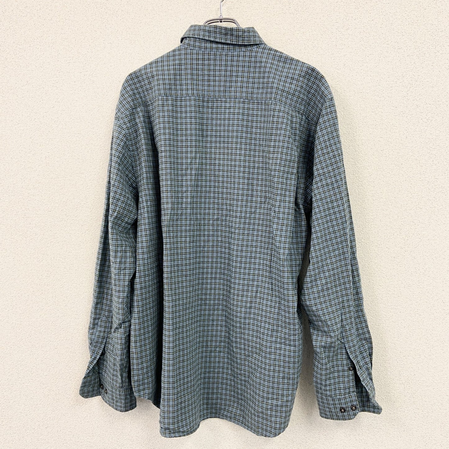 GAP　ギャップ　長袖シャツ　チェック柄　青　ブルー　Lサイズ