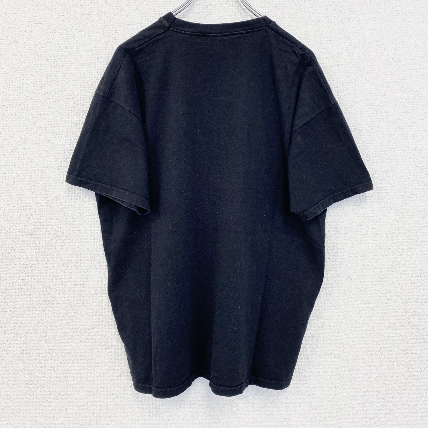 FRUIT OF THE LOOM　半袖プリントアニマルTシャツ　レッドドラゴン　英字プリント　クルーネック　黒　ブラック　XLサイズ