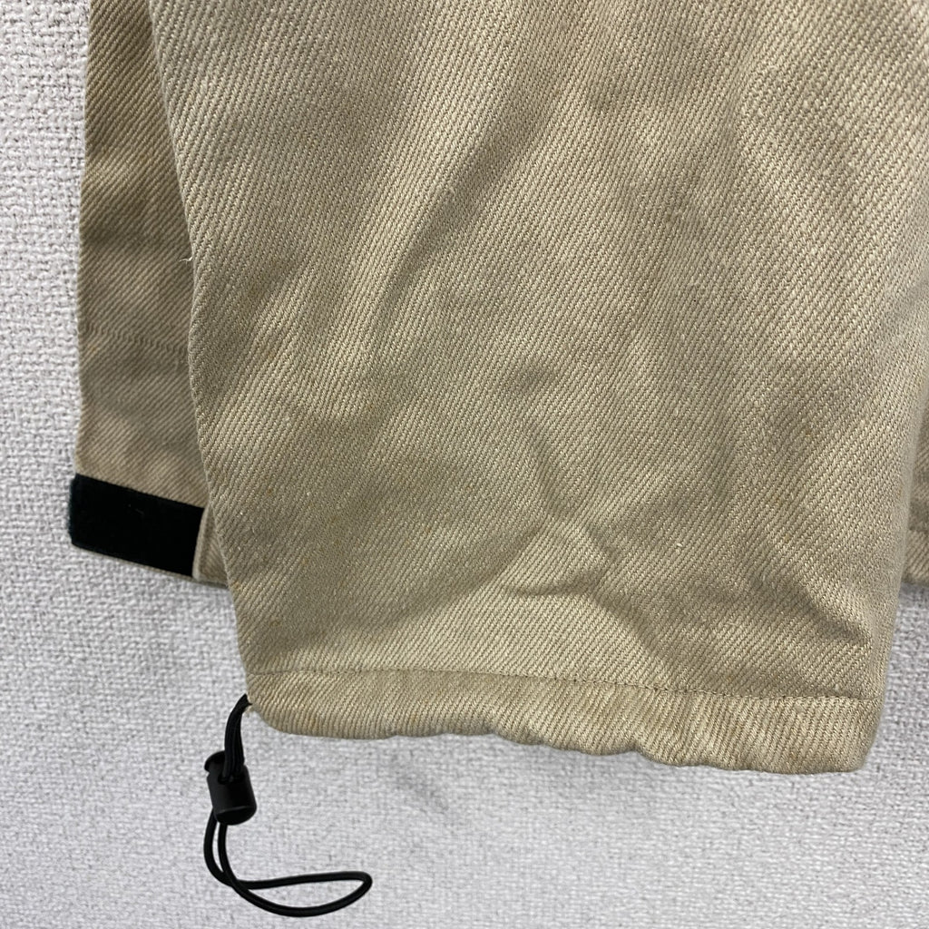 Manastash　マナスタッシュ　ハーフジッププルオーバージャケット　刺繍ロゴ　ワンポイント　ベージュ　Sサイズ