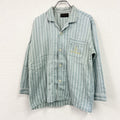 GIANNI VALENTINO　ジャンニ バレンティノ　長袖シャツ　ストライプ柄　青　ブルー　Mサイズ