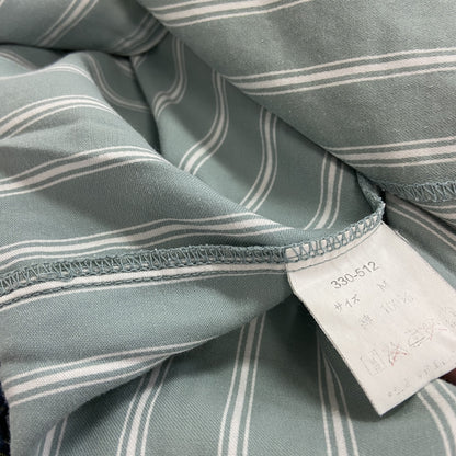 GIANNI VALENTINO　ジャンニ バレンティノ　長袖シャツ　ストライプ柄　青　ブルー　Mサイズ